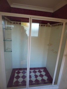 Before photos of a bathroom at Largs