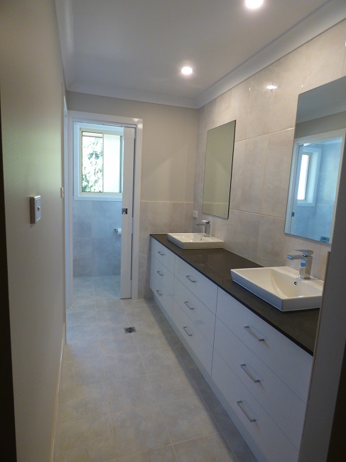 Completed photos of a beautiful transformation of a bathroom makeover at Largs